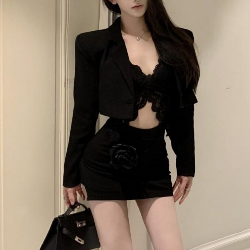 Black Spring Blazer Lace Brale - Lace Bralette Set incelemesi ve fiyatı