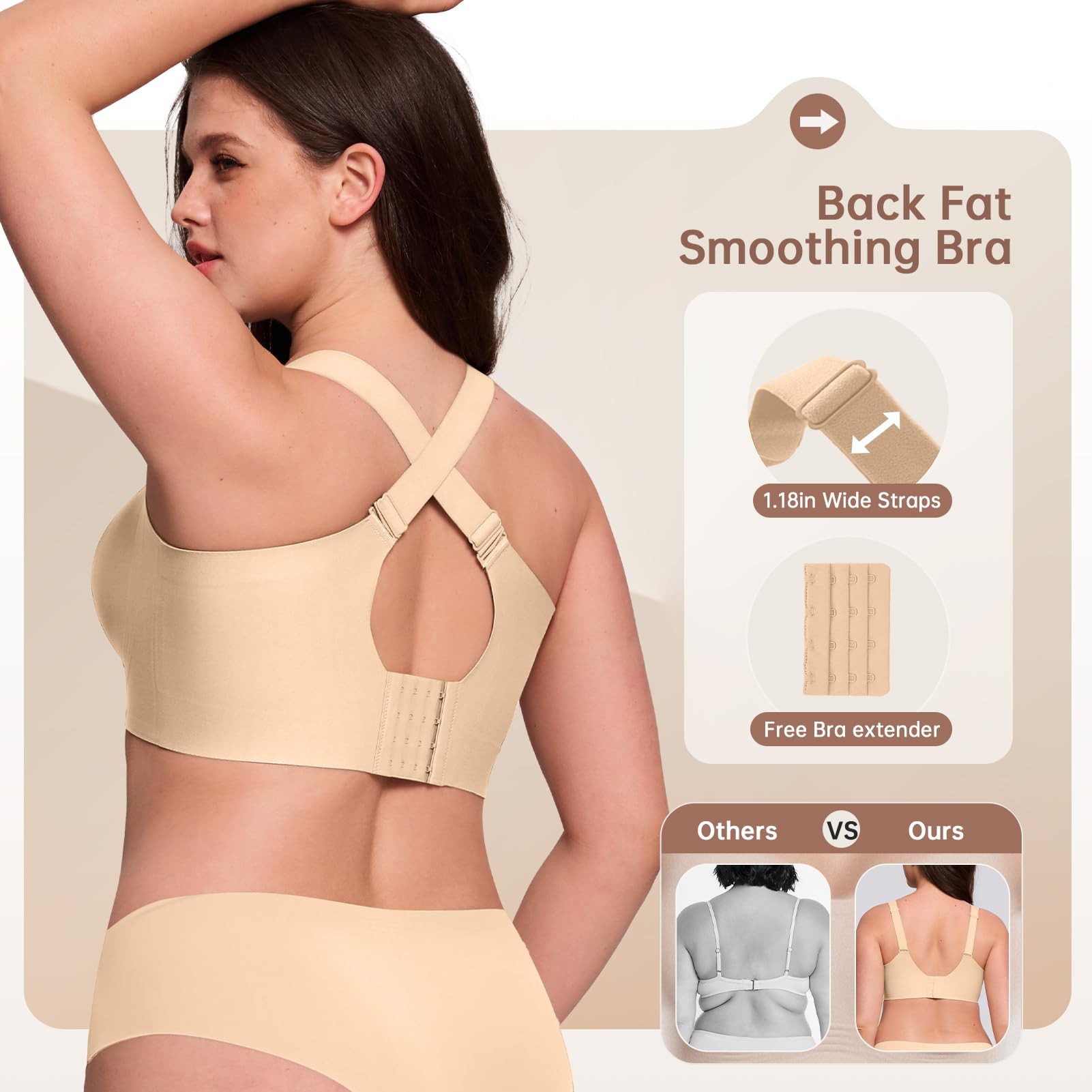 Plus Size Wireless Bra for Wom - Full Coverage Bra incelemesi ve fiyatı