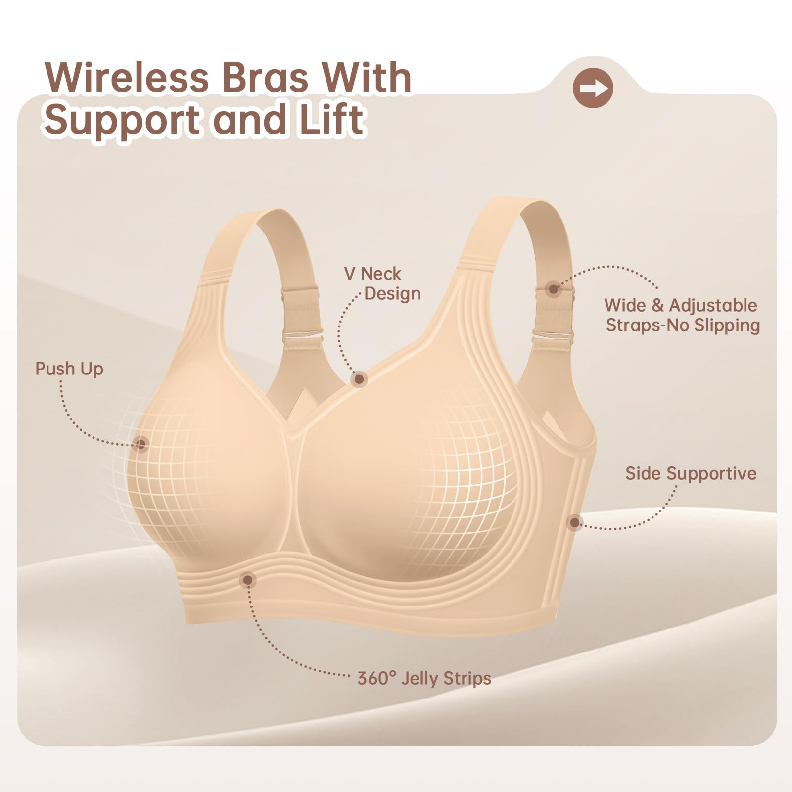 Plus Size Wireless Bra for Wom - Full Coverage Bra incelemesi ve fiyatı