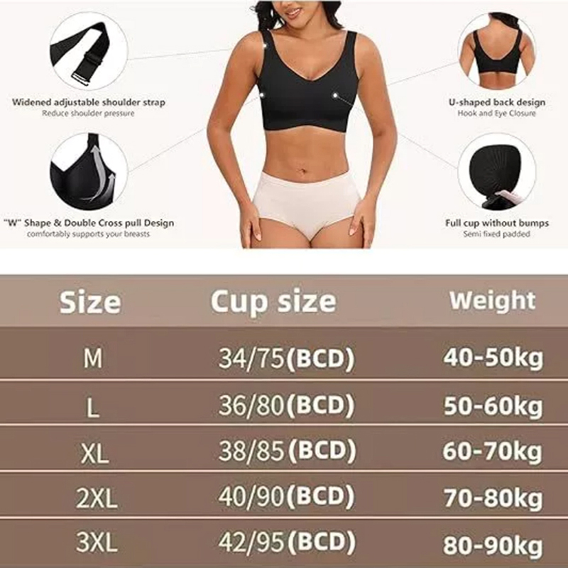 Women's Seamless Underwear Thi - Minimizer Bra Women incelemesi ve fiyatı