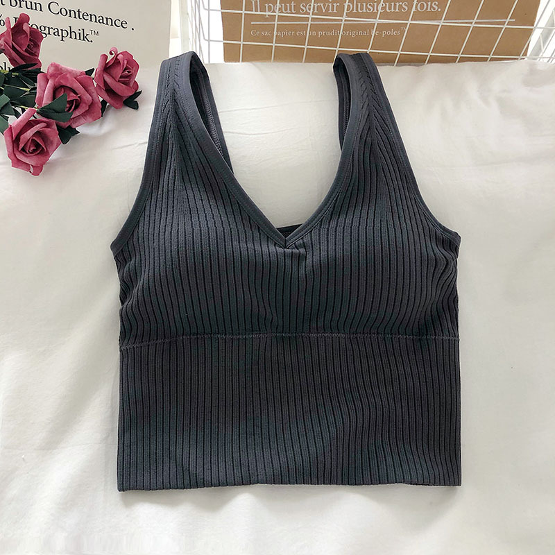 Women's Tank Crop Tops Female  - T Shirt Bra Seamless incelemesi ve fiyatı