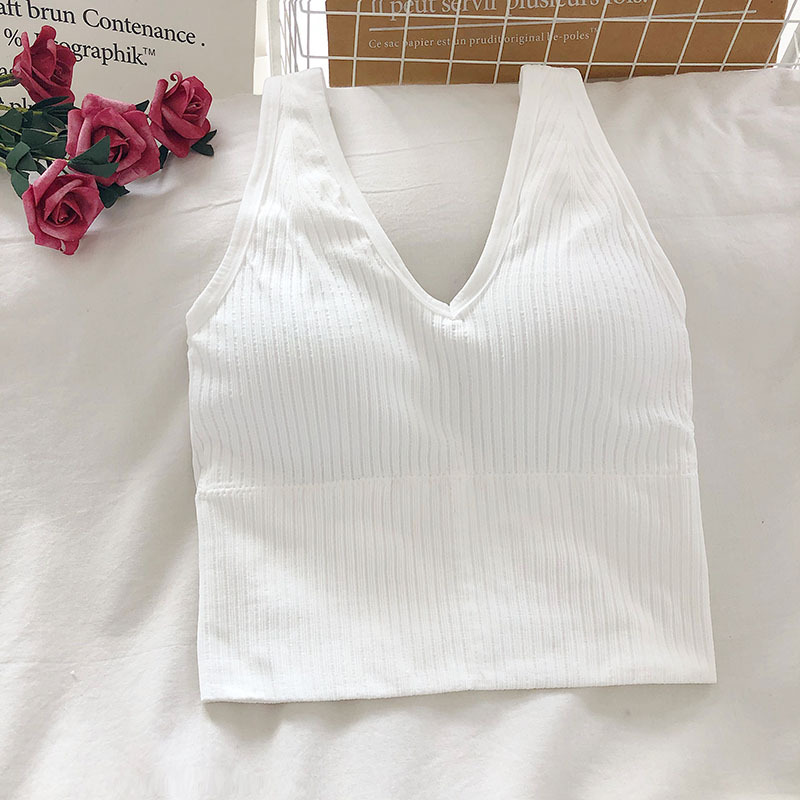 Women's Tank Crop Tops Female  - T Shirt Bra Seamless incelemesi ve fiyatı