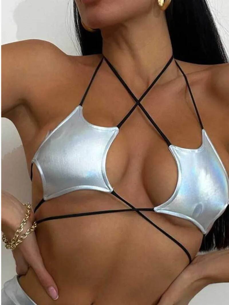 Women's Metallic Star Bra Top  - Lace Bralette Set incelemesi ve fiyatı
