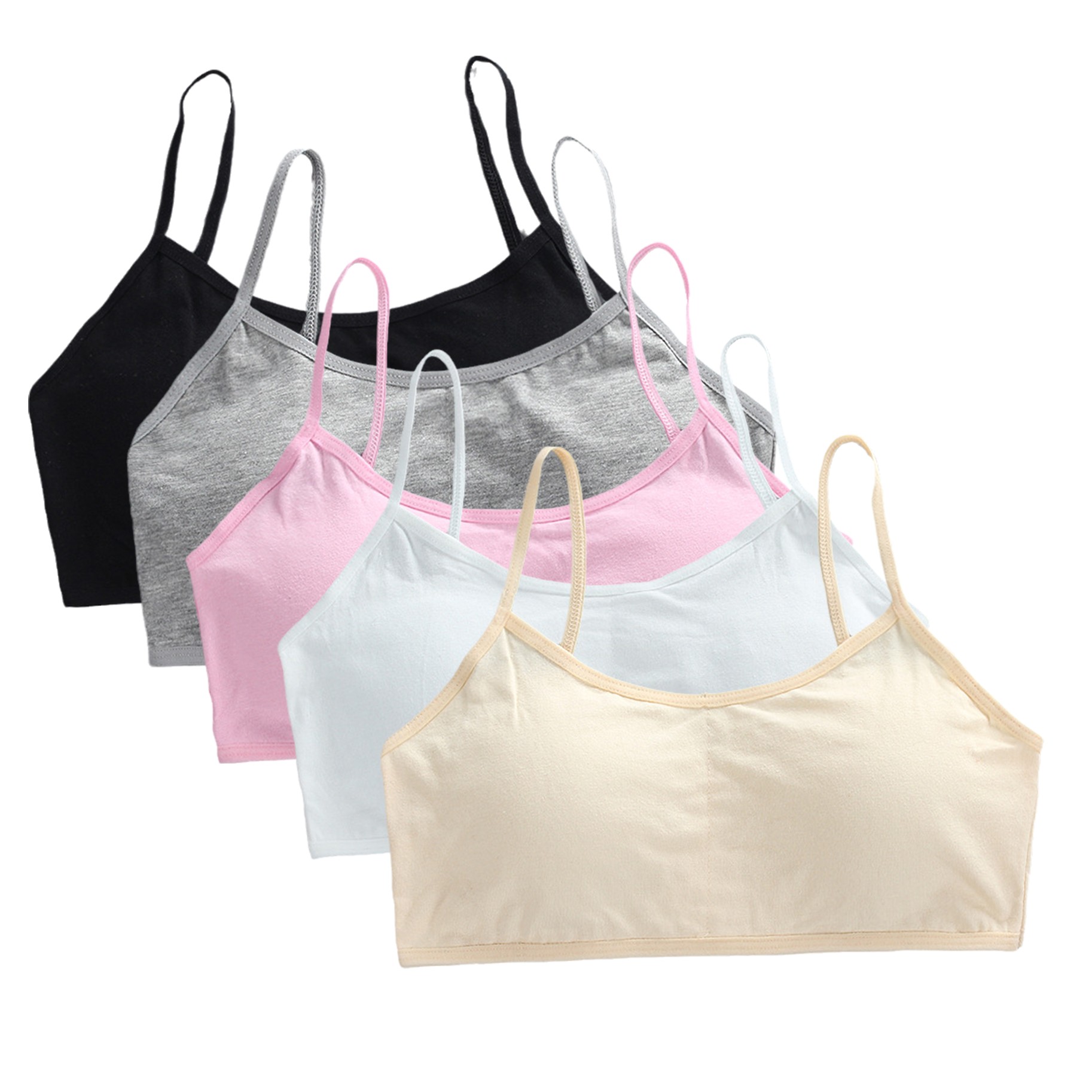 5pcs Teenage Girls Cotton Trai - Cotton Bra Everyday incelemesi ve fiyatı
