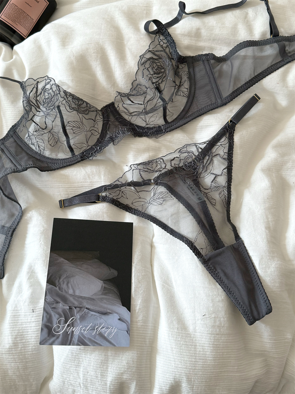 Lace embroidered flowers mesh  - Cotton Bra Everyday incelemesi ve fiyatı