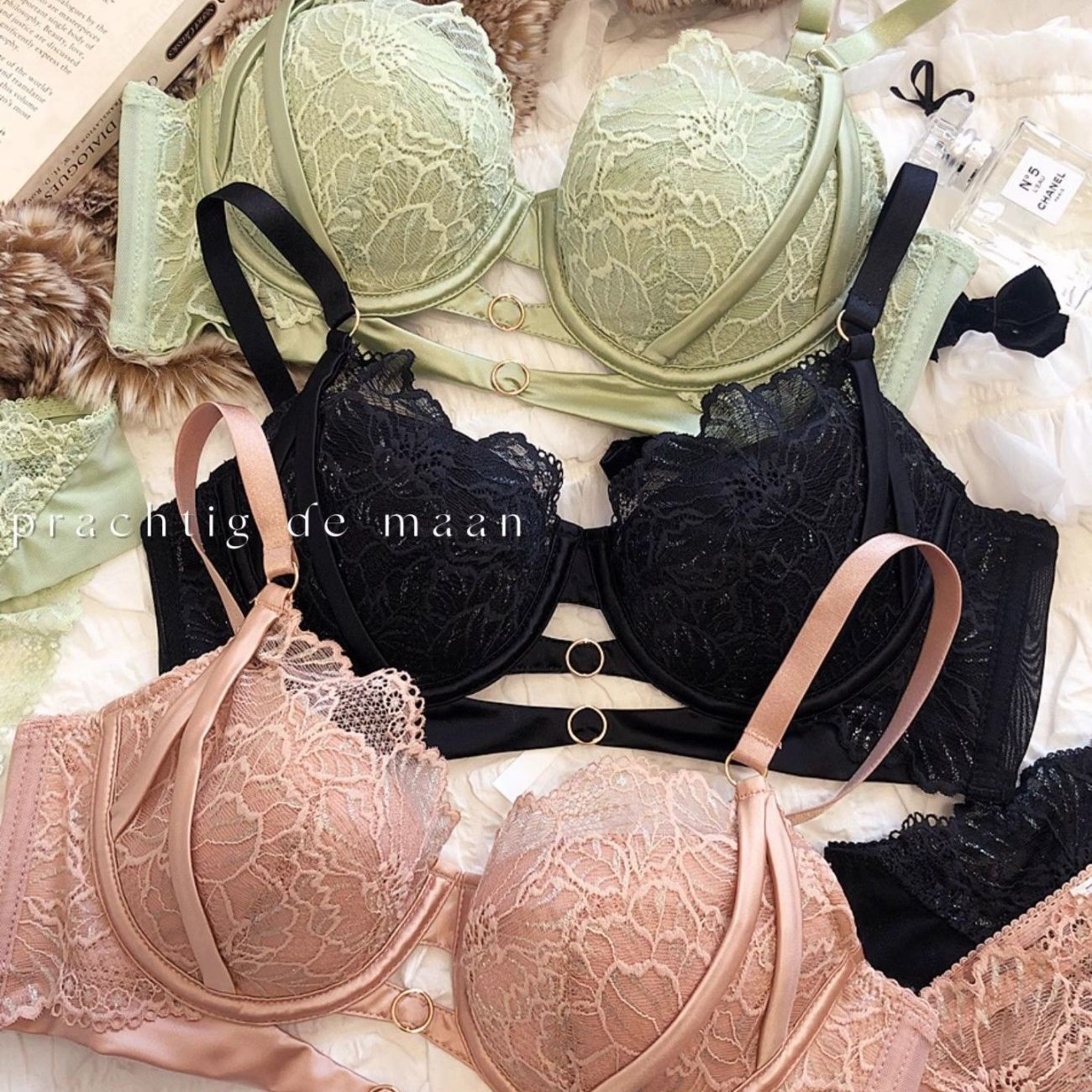 Sexy Hollow Lace Bra Set Large - Cotton Bra Everyday incelemesi ve fiyatı